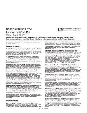 Form 941-SS Instructions