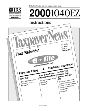 IRS Tax Filing Booklet 2001