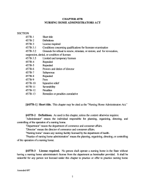 Nursing home administrator exam in hawaii form