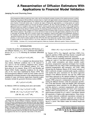 A reexamination of diffusion estimators with application to form