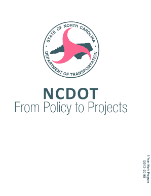 ncdot 5 year work program form