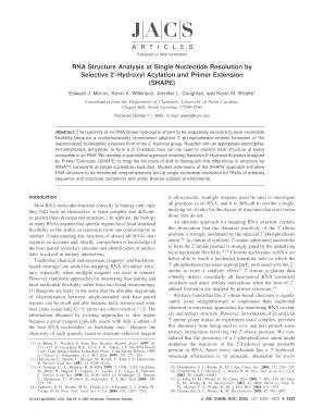 RNA Structure Analysis at Single Nucleotide Resolution by - Chemistry - chemistry creighton