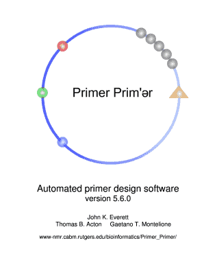 ultramer primer design form