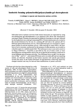 Isoelectric focusing--polynucleotide/polyacrylamide-gel ... -...