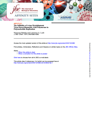 The Infidelity of Avian Myeloblastosis Virus Deoxyribonucleic Acid ... - jbc