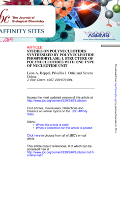 STUDIES ON POLYNUCLEOTIDES SYNTHESIZED BY ... - jbc