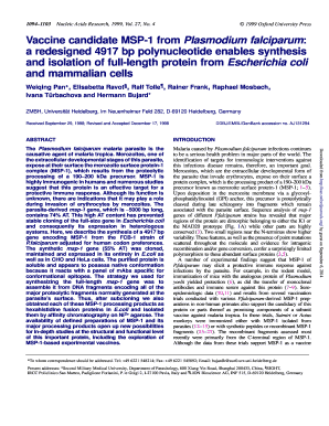 Vaccine candidate MSP-1 from Plasmodium falciparum: a ... - nar oxfordjournals