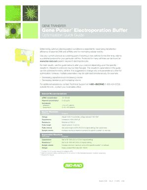 electroporation buffer form