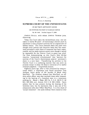 habeas corpus petition filed with the us supreme court 08 1443 form