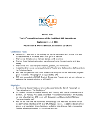 Conference Facts Highlights - nesug