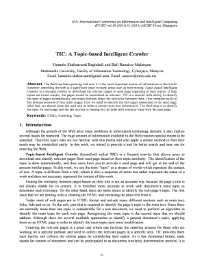 Printable tic tac toe - tic topic based intelligent crawler iciic 2011 form