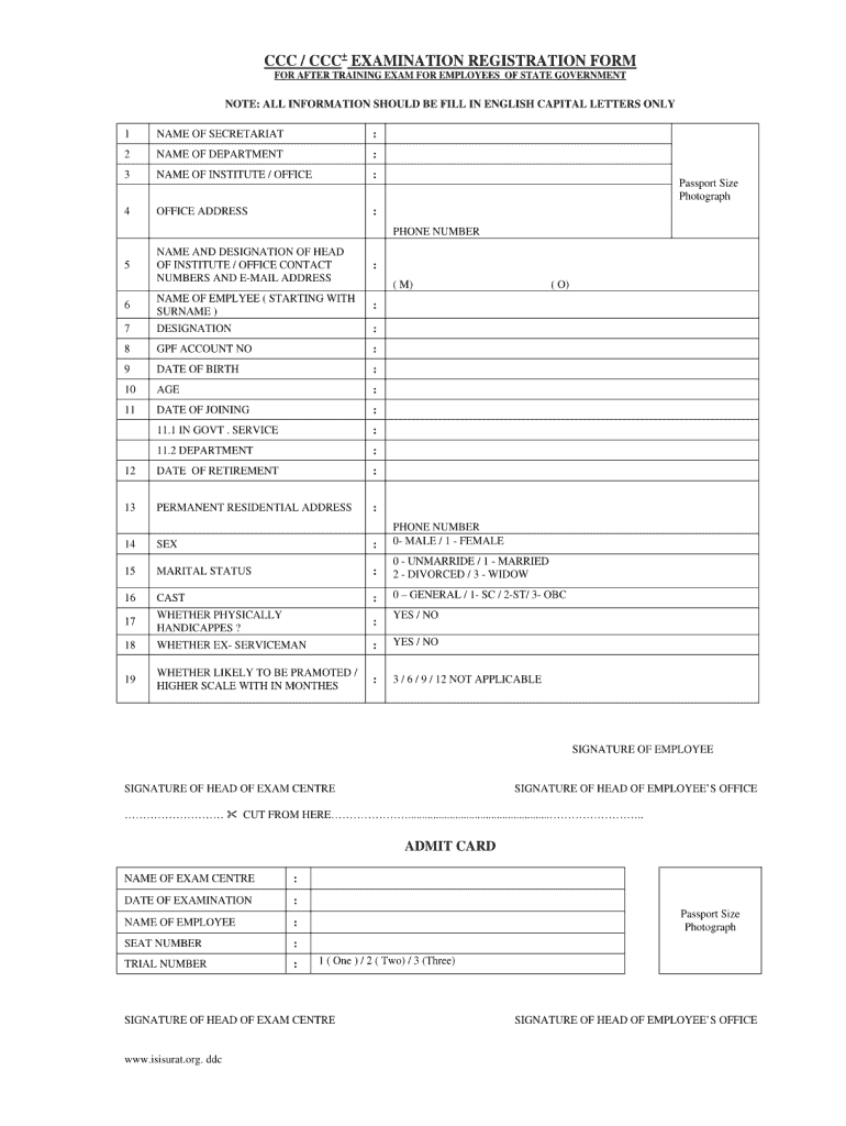 Ccc exam form 2020 fill and sign printable template online us legal