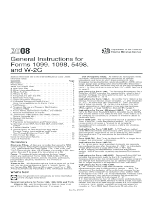 General Instructions for Forms 1099, 1098, 5498, and W-2G