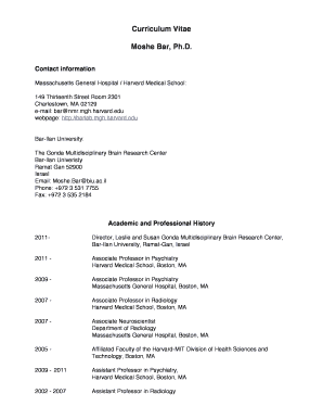 Sample academic cv - curiculum vitae sample