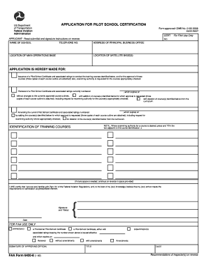 faa 8420 satellite school form