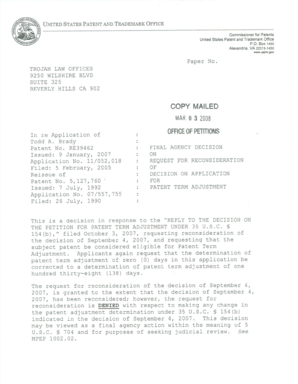 Dot plot blank - TROJAN LAW OFFICES - uspto