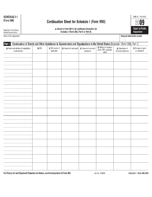 Schedule I-1 Form 990