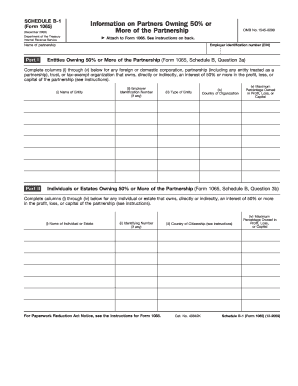 2009 schedule b 1 form 1065