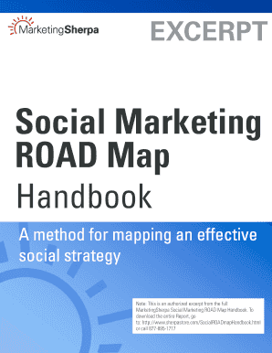 social marketing road map handbook research form