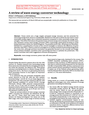 a review of wave energy converter technology by b drewa r plummer and m n sahinkaya