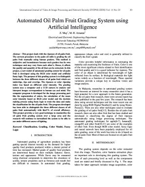 Oil palm fruit grading system using artificial intelligence form