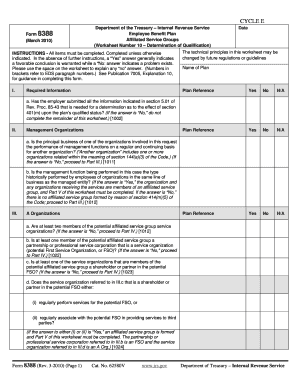 Form 8388 - Internal Revenue Service