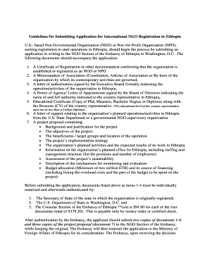 Ngo registration form - guidelines for submitting application for international ngo form