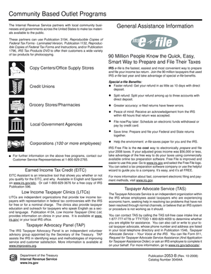 IRS Community Based Outlet Programs