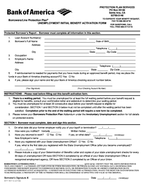 Unemployment Initial Benefit Activation Form