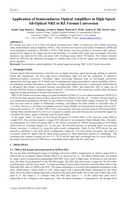 Application of Semiconductor Optical Amplifiers in High-Speed All ... - ist-wisdom