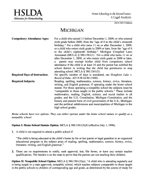 MICHIGAN - HSLDA - Hslda - Fill and Sign Printable Template Online