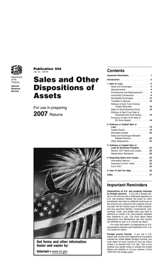 IRS Publication 544 2007