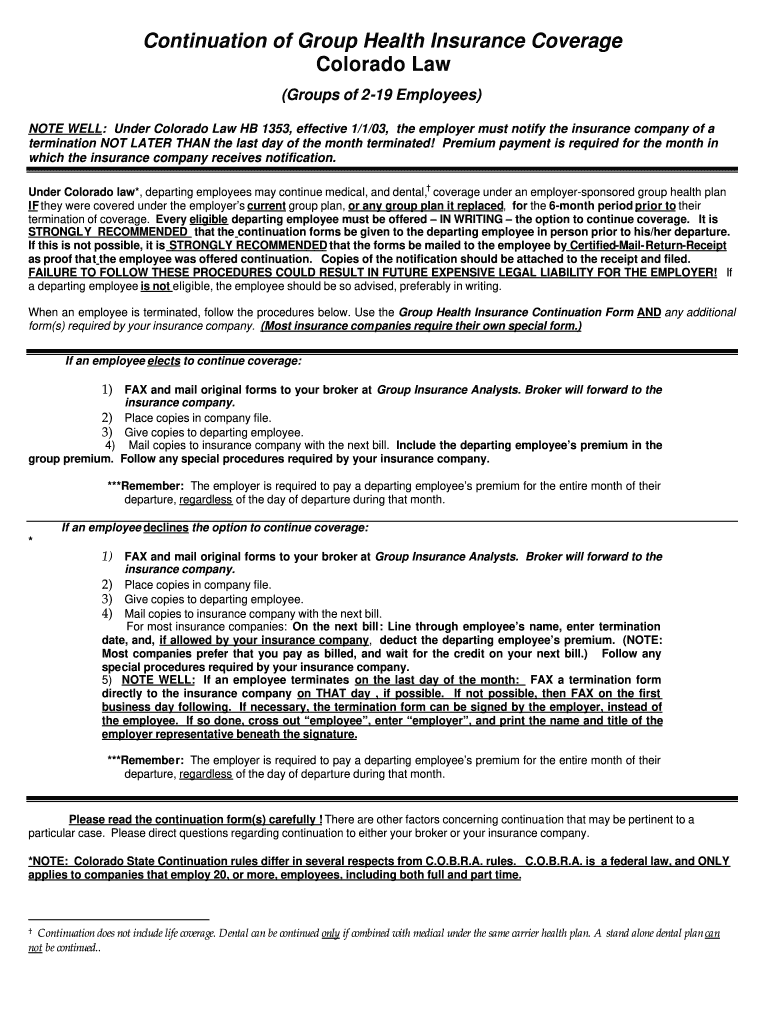 colorado house bill health 1353 2003 form Preview on Page 1