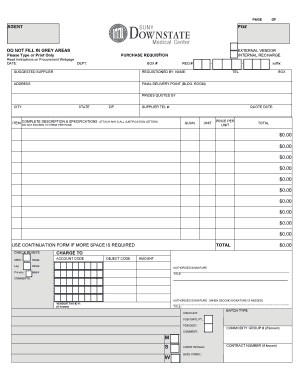 Purchase Requisition Form