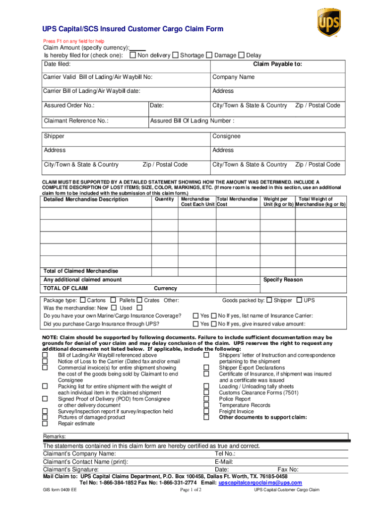 Bill Of Lading Ups Fill And Sign Printable Template Online US Legal