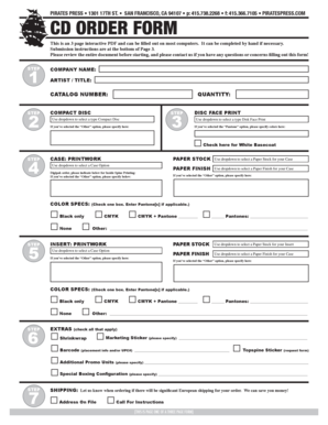 CD Order Form