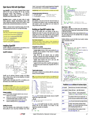 Openerp Technical Memento Form - Fill and Sign Printable Template Online