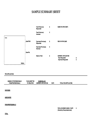 Fee Application Form