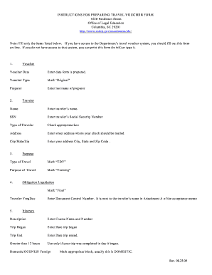 florida state travel voucher fillable form