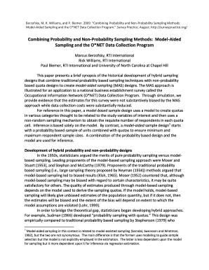 Manual sample - combining probability and non probability sampling methods form