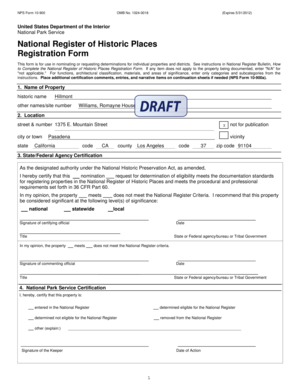 National Register of Historic Places Registration Form