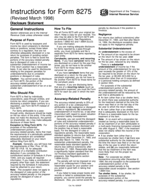 IRS Form 8275 Disclosure Statement
