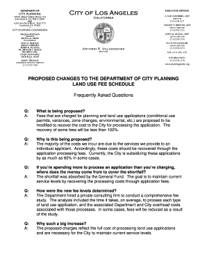 Fillable Online cityplanning lacity Fee Study FAQ's - Department of ...