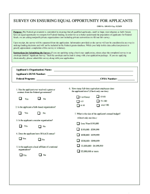 survey on ensuring equal opportunity for applicants