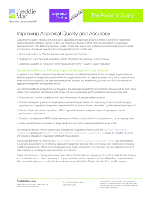 Improving appraisal quality and accuracy form