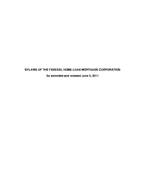 Trust bylaws format pdf - freddie mac bylaws form