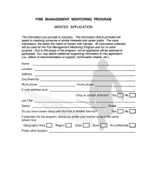 fire mentee forms