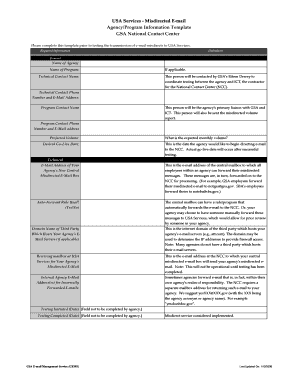 Misdirected Email Agency/Program Information Template