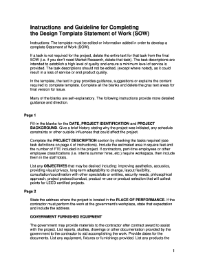 Instructions and Guideline for Completing the Design Template - GSA - gsa