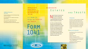 IRS Form 1041 Fiduciary Return